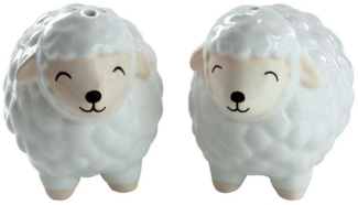 Sass & Belle Salz- / Pfefferstreuer Schaf, (Set, 2-tlg), Dolomit, Lamm, weiß-beige