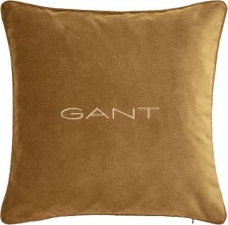 Gant Home Kissenhülle Velvet Cushion Samt Dark Mustard Yellow (50x50 cm) 853102601-729-50x50