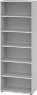 bümö Aktenregal smart Regal, Büroregal - 6 Ordnerhöhen, Dekor: Grau