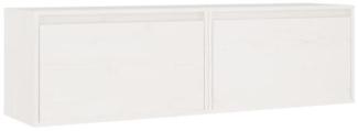 vidaXL Wandschränke 2 Stk. Weiß 60x30x35 cm Massivholz Kiefer 813448