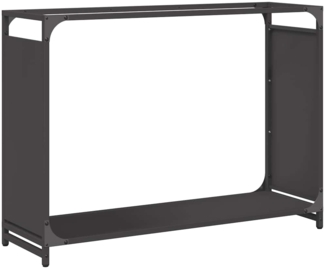vidaXL Brennholzregal Schwarz 90x28x65 cm Kaltgewalzter Stahl 864203