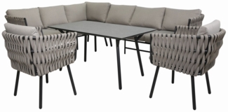ABBY Ecklounge Gartenmöbel Sitzgruppe Rope taupe