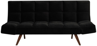 Bronx71 Schlafsofa 1,5-Sitzer Timo Samt schwarz