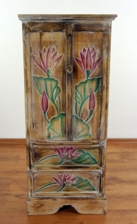 livasia Midischrank aus Bali - 45x20x98cm - Massivholz, handgefertigt