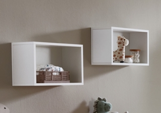 Wandregal »Lina« 2er-Set, (B/H/T): je 40/28/20 cm, Kreideweiß, Arthur Berndt