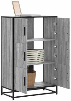 vidaXL Highboard Grau Sonoma 68x35x106,5 cm Holzwerkstoff und Metall 849072