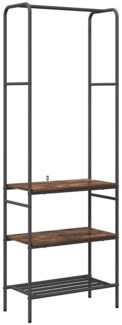 vidaXL Kleiderständer mit Regalen Räuchereiche 60 x 30 x 171 cm 868459