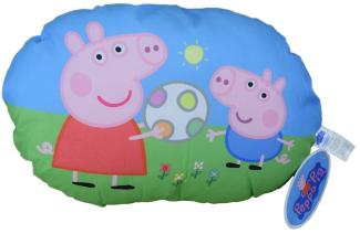 Peppa Pig Geschwister Ballspiel Kissen 37x34cm Kuschelkissen Peppa George Wutz