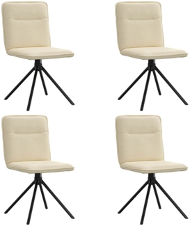 vidaXL Esszimmerstühle 4 Stk. Creme Stoff 3315339