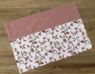 matches21 HOME & HOBBY Platzset Tischset LOTTA Hagebutten Karo weinrot 33x48 cm Landhaus, (1-St)