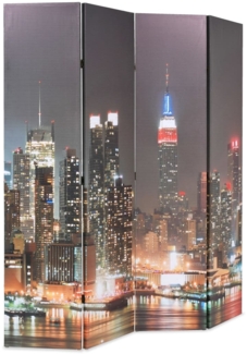 vidaXL Raumteiler klappbar 160 x 170 cm New York bei Nacht 245862