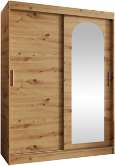 Kleiderschrank Samker 150 cm (Farbe: Artisan Eiche, mit zwei Schubladen)