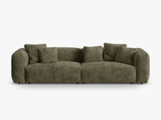Micadoni Sofa Martina 4-Sitzer Kord Moßgrün