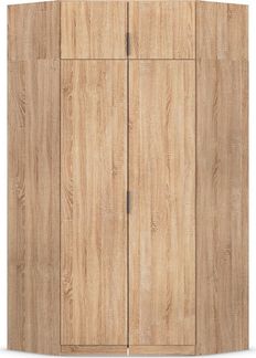 Rauch Möbel Lagoa, Kleiderschrank, Eckschrank, Garderobe für Schlafzimmer, Kinderzimmer, Jugendzimmer 4-türig, Farbe Eiche Sonoma, Holz, Breite 166