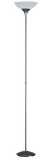 Deckenfluter, titanfarbig, Schnurschalter, Höhe 180 cm, DEZWO