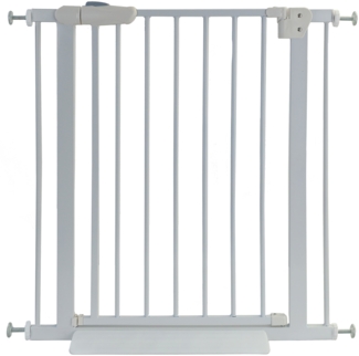 Treppenschutzgitter Absperrgitter weiß ohne Bohren Auto-Close + Rampe 74-85cm