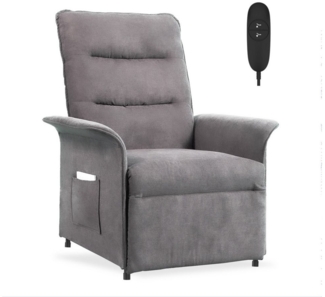 FLEXISPOT Sessel Elektrisch verstellbarer Relaxsessel, Liegesessel, Fernsehsessel (Relax Sessel, ergonomisch), 125° -160° verstellbare Rückenlehne, Dunkelgrau/Hellgrau/Beige