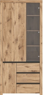 INOSIGN Vitrine Silvestris, Höhe 200 cm, 4 Türen, 12 Fächer, 8 höhenverstellbare Böden (1-St) grifflos, Stauraumschrank, Vitrinenschrank, Stauraumvitrine, Schrank