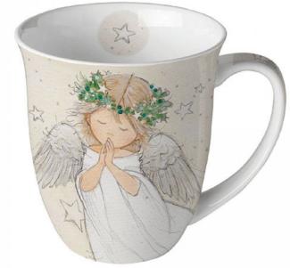 Ambiente Luxury Paper Products Becher Weihnachtsbecher- Silvester - Herbst / Winter Tee - Kaffee Tasse, Porzellan Betender Engel, Kollektion Mug Weihnachten Geschenkartikel