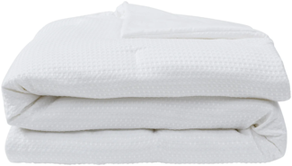 Vente-unique - 2-in-1 Wendedecke leicht - 240 x 260 cm - 250 g/m² - Weiß Wabenstoff - NANSHI