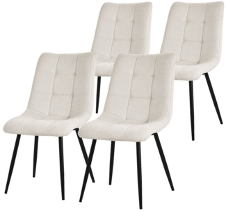 ML-DESIGN Stuhl Esszimmerstühle mit Rückenlehne moderne Design Lounge Küchenstühle (4 St), Polsterstuhl Esstischstühle 4er Set Küchenstuhl Polyester bis 120kg