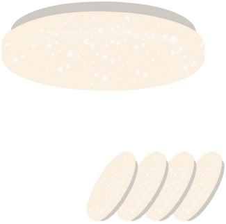 Nettlife LED Deckenleuchte Sternenhimmel Kinderzimmer 15W 21cm 3000K Weiß Deckenlampe, LED fest integriert, Warmweiß, Kinderzimmer Deckenleuchte