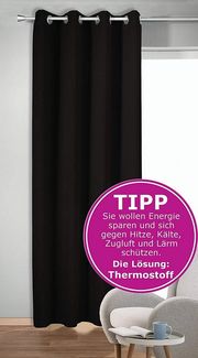 novumfix Verdunkelungsvorhang Sunout/60 schwarz Thermovorhang XXL Ösen bis 350 cm lang, verdunkelnd, extra lang