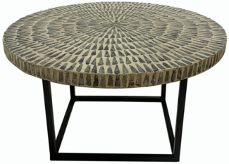 DKD Home Decor 8424001941148 Beistelltisch, Eisen, Weiß, Standard