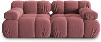 Micadoni Modulares Sofa Bellis 2-Sitzer Samtstoff Rosa