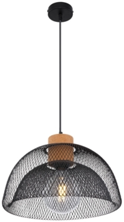 Hängeleuchte, Käfig, Kork, schwarz, H 150 cm, VITIANO