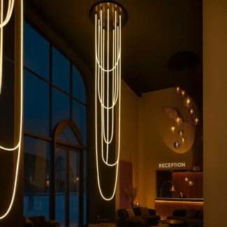 s.luce Arion organische LED Galerieleuchte XXL Schlauch Warmweiß Weiß 550cm