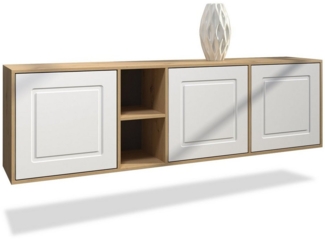 Möbelhandel Klipenstein Sideboard NOAH, TV Board hängend 182 cm, Landhaus, Korpus Eiche Artisan
