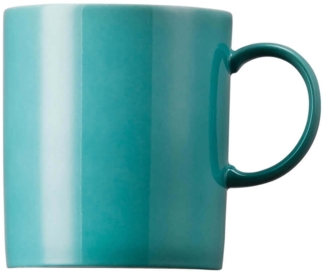 Thomas Sunny Day Becher mit Henkel, Kaffeetasse, Porzellan, Turquoise / Türkis, Spülmaschinenfest, 300 ml, 15505