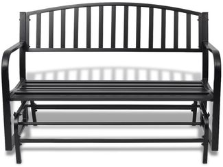 vidaXL Schaukelbank Schwarz Stahl 42170