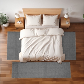 SIMPEX24 Kurzflor-Bettumrandung Bordüre Design, Höhe 7 mm, (Bett-Set, 3-tlg, Bettvorlage), Schlafzimmer Teppich Bettumrandung Läufer Set 3 teilig
