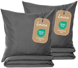 Lavea Bettwäsche Bettwäsche Set 135x200 + 80x80 aus Mikrofaser Ultraweich, Microfaser, 4 teilig, Atmungsaktiv, Hypoallergen