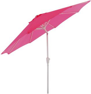Mendler 'N18' Sonnenschirm, neigbar, Polyester / Aluminium, Pink, Ø 270 cm