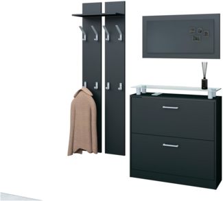 borchardt Möbel Garderoben-Set Finn, (Set, 3-St), mit Glasablage