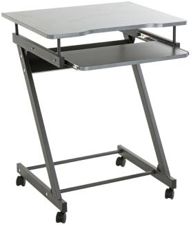 Computertisch >24889< in anthrazit, MDF, Metall - 60x75x49cm (BxHxT)