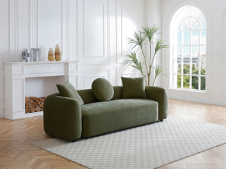 Vente-unique - 3-Sitzer Sofa - Stoff - Grün - OXILA