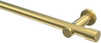 Gardinenstangen-Set Platon Santo 180 cm, 1-läufig (ohne Ringe), 20 mm Ø Messing-Optik