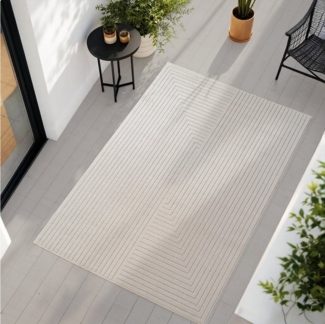 Teppium Teppich Skandinavischer 3D-Teppich, Rechteckig, Höhe: 5 mm, Indoor Outdoor Teppich Wetterfest 3D Optik Wohnzimmer Küchen Terrasse