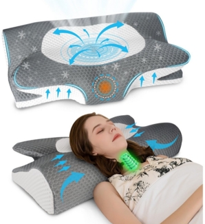 Esun Kopfkissen Nackenstützkissen Memory Foam Kissen Seitenschläferkissen Schlafkissen, Füllung: Memory Foam, pillows for sleeping, nackenkissen, ergonomisches kopfkissen, schmetterlingskissen, für Seiten Rücken & Bauchschläfer, Nackenkissen