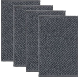 REDBEST Gästehandtuch Gästetuch "Palmdale" 4er-Pack, Frottier (4-St), Walk-Frottier gemustert