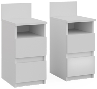 Nachttisch Monty Weiß 2er Set Vicco