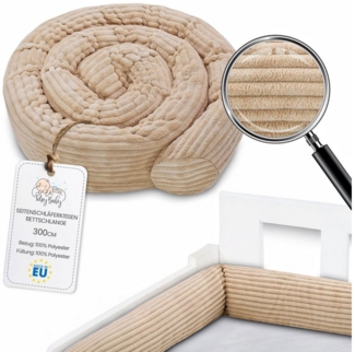 Totsy Baby Seitenschläferkissen Seitenschläferkissen Bettschlange 300 cm Baumwolle Kopfkissen Beige