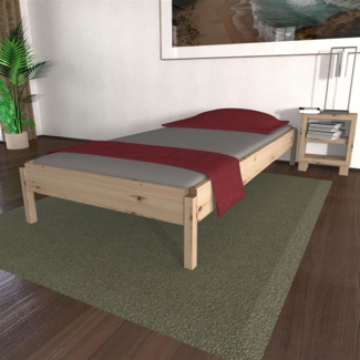 Stapelbett "Horst" 90 x 200 cm 34 cm Zirbe Holzbett Gästebett Massivholzbett