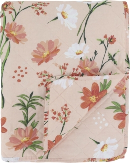 Chic Antique - Decke Quilt Wohndecke 180x130cm Rosa mit Blumenmuster 16108907