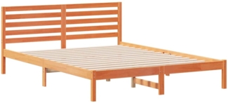 vidaXL Bettgestell Wachsbraun 160x210 cm Massivholz Kiefer 872316