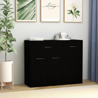 vidaXL Sideboard Schwarz 88x30x70 cm Holzwerkstoff 800676